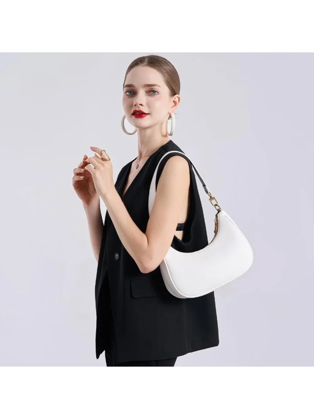 Cute Vintage Hobo Shoulder Bag - Lightweight Zipper Handbag for Dating